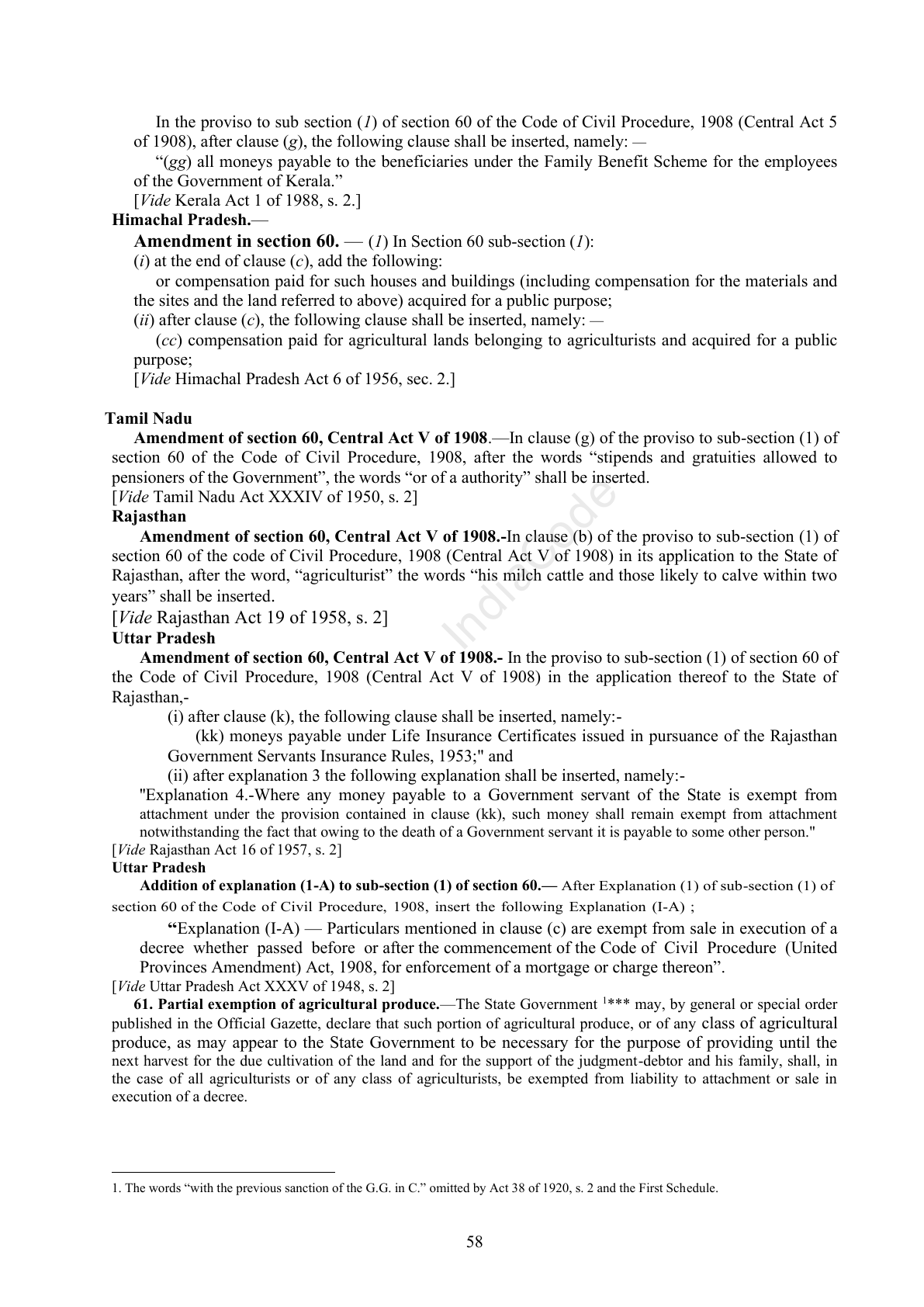 Complete official PDF physical page 58; includes original layout and notes