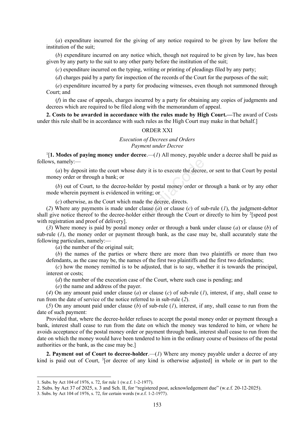 Complete official PDF physical page 153; includes original layout and notes