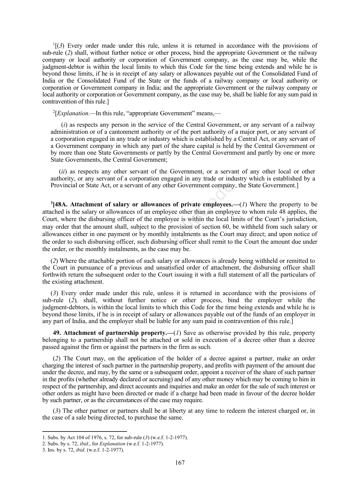 Complete official PDF physical page 167; includes original layout and notes
