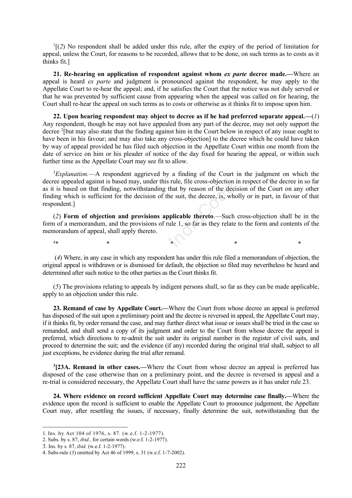 Complete official PDF physical page 222; includes original layout and notes