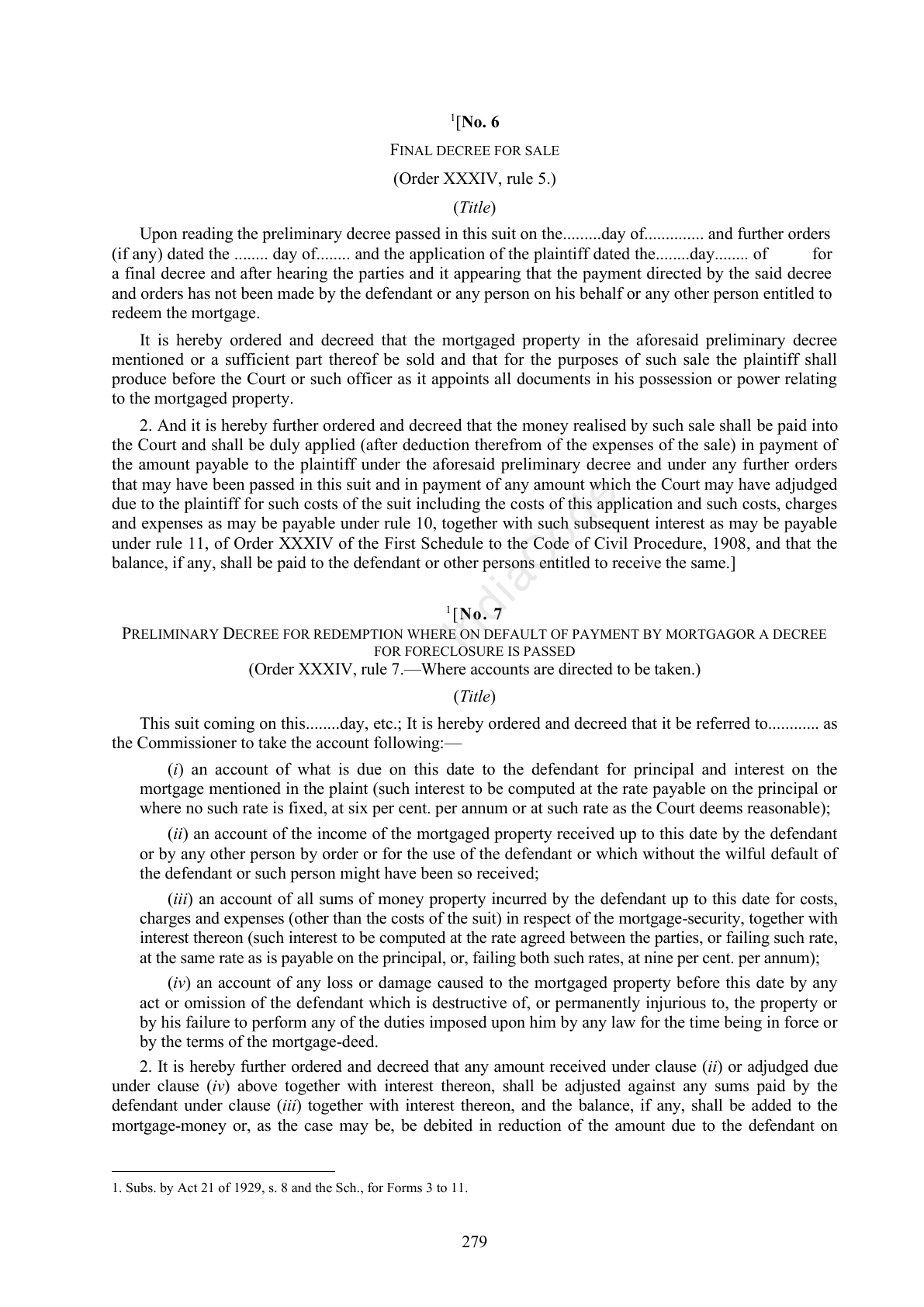 Complete official PDF physical page 279; includes original layout and notes
