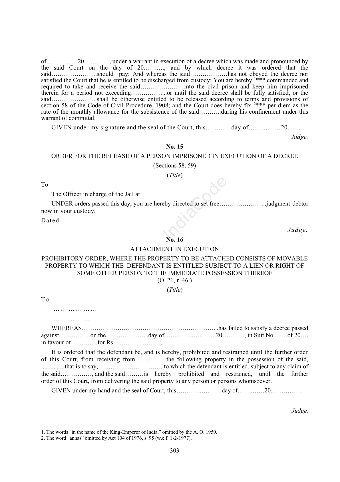 Complete official PDF physical page 303; includes original layout and notes