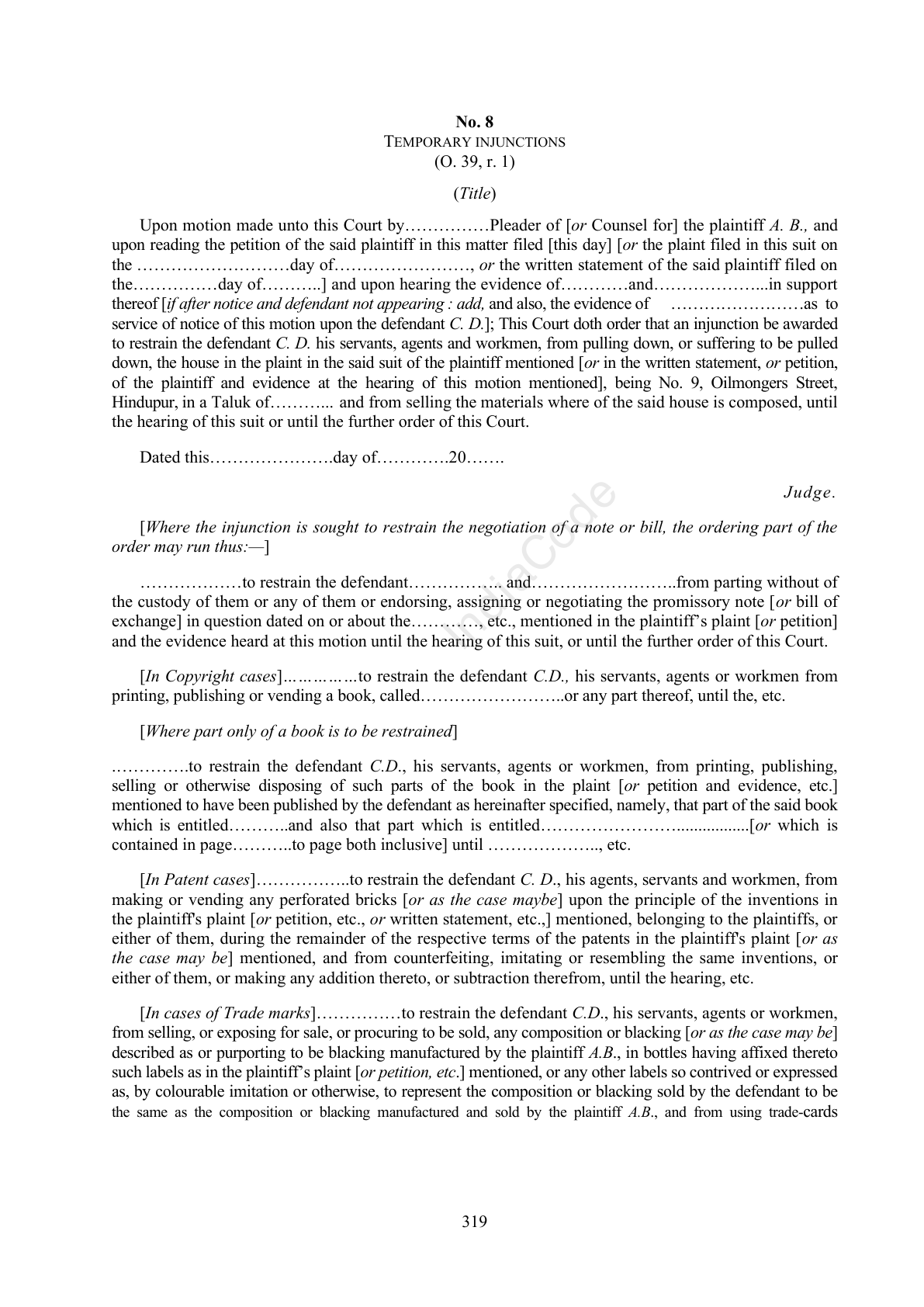 Complete official PDF physical page 319; includes original layout and notes