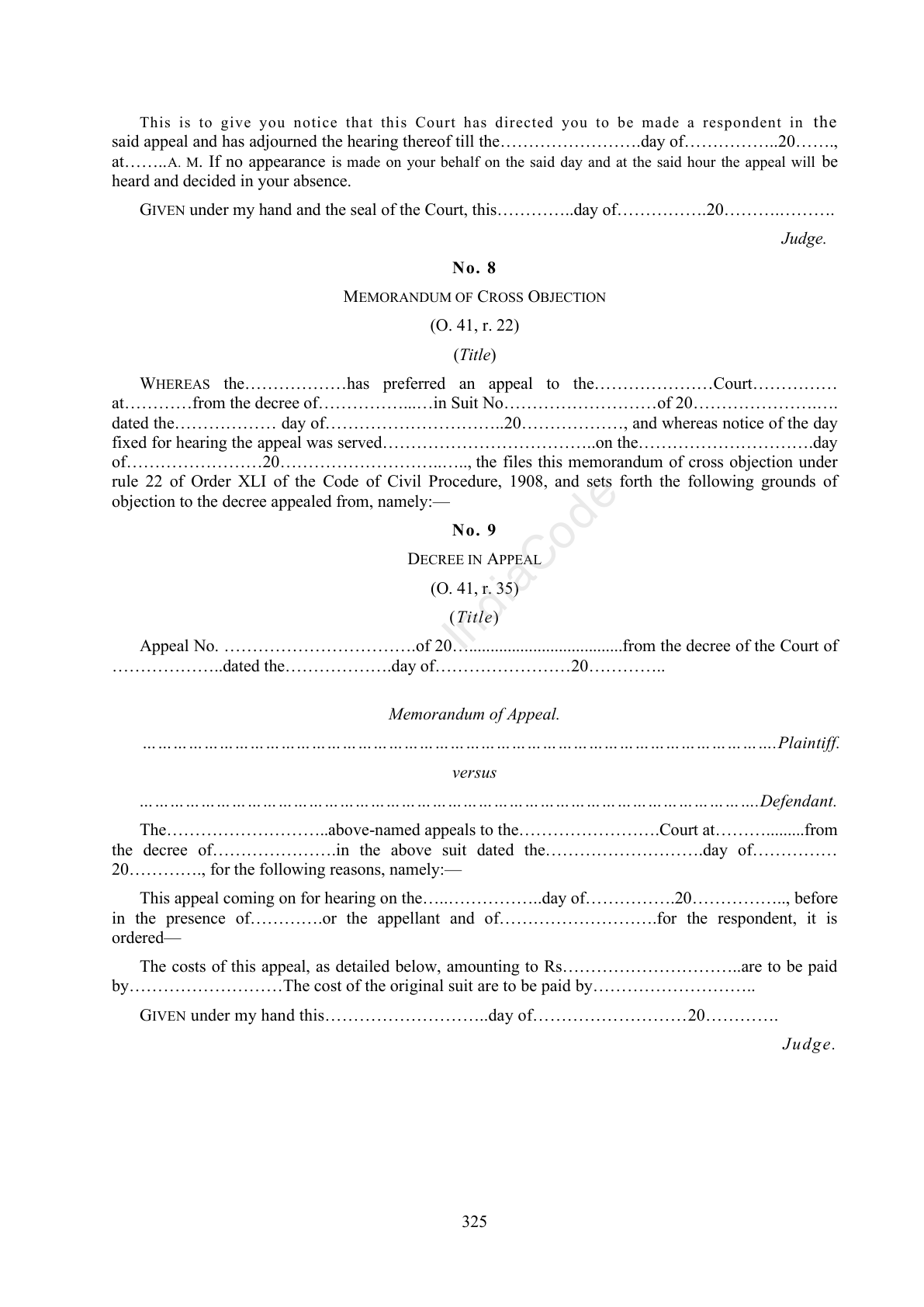 Complete official PDF physical page 325; includes original layout and notes