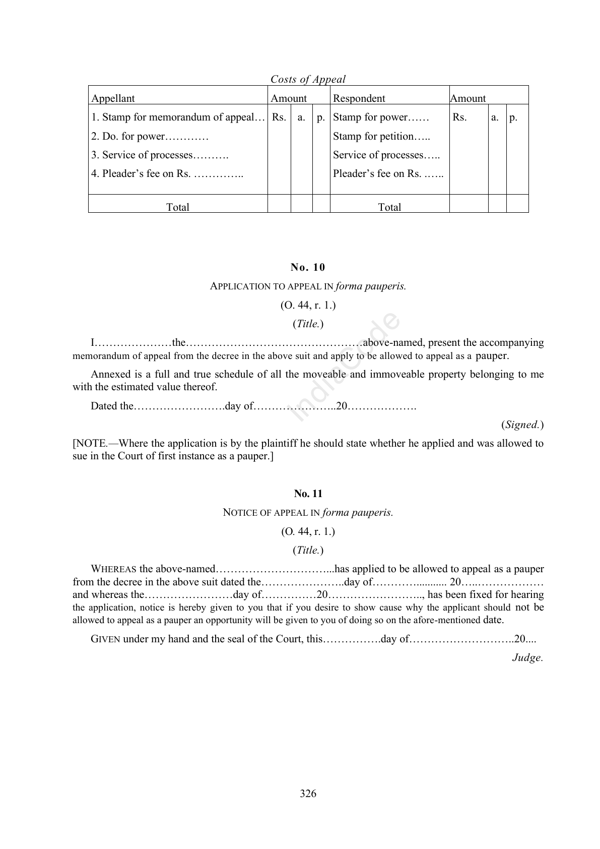 Complete official PDF physical page 326; includes original layout and notes