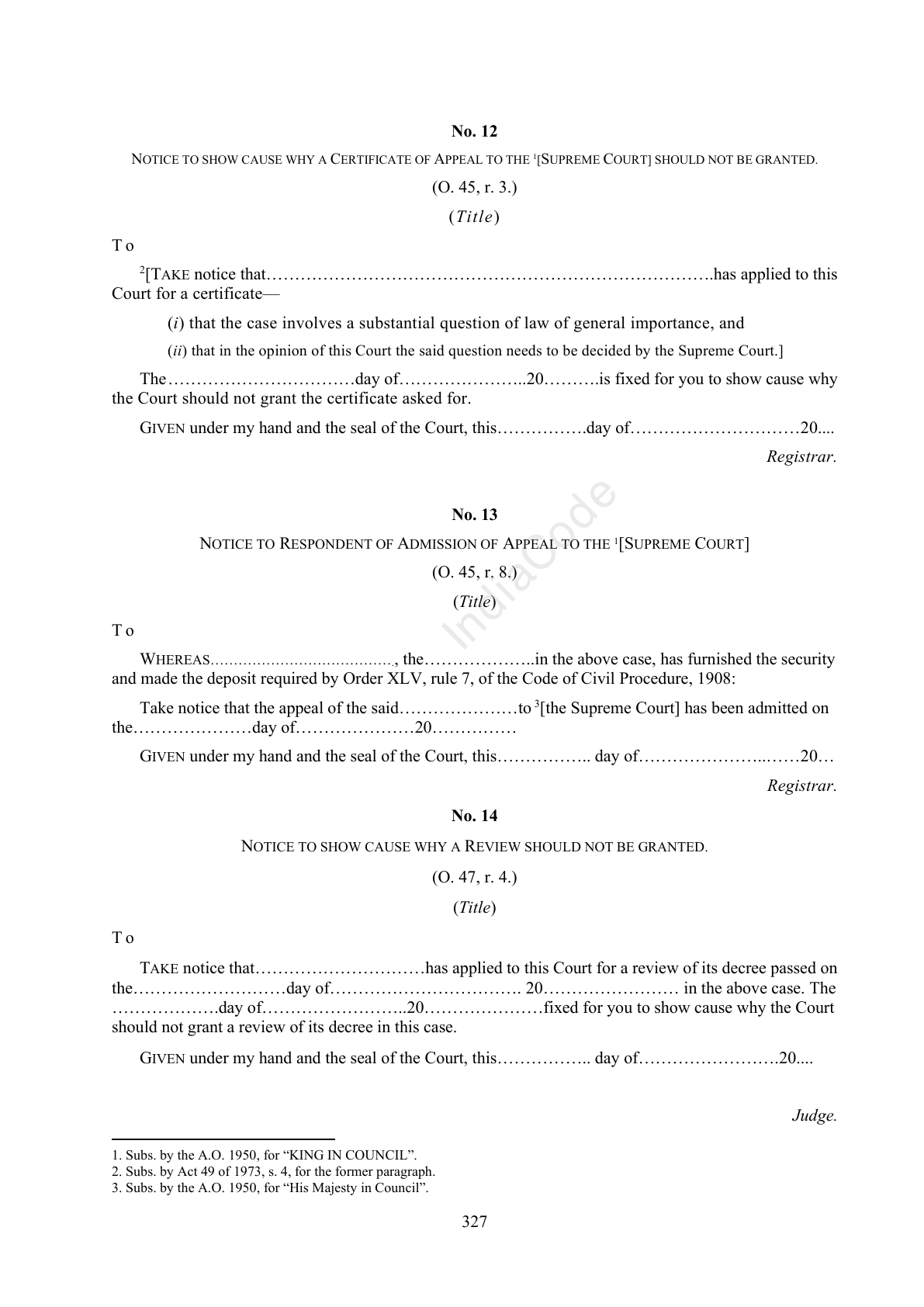 Complete official PDF physical page 327; includes original layout and notes